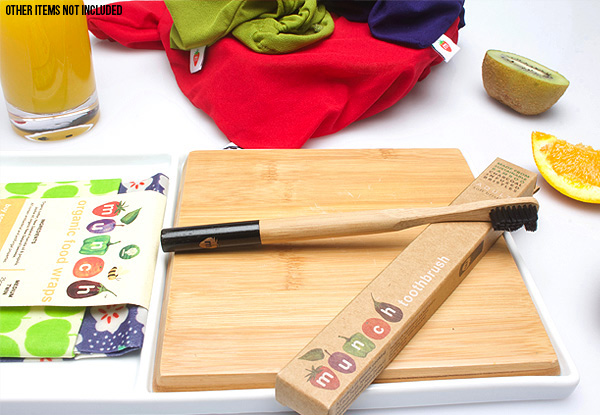 Waste-Free Starter Kit incl. Two Food Wraps, Three Produce Bags, Two Steel Straws & a Bamboo Toothbrush