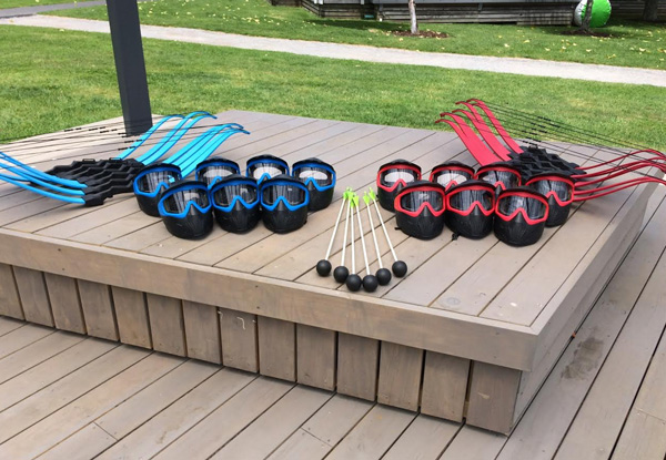 60-Minute Social Archery Arrow Tag incl. Bow, Limitless Arrows, Mask & Safety Gear