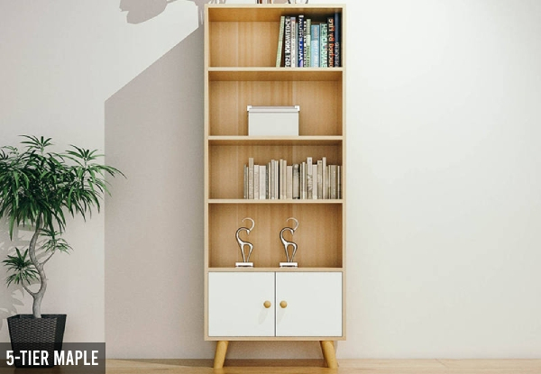 Sophia Natural Bookcase Cabinet  - Two Sizes & Two Colours Available