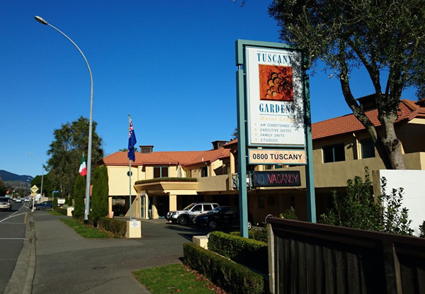 One-Night Nelson Escape for Two at Tuscany Gardens Motor Lodge Accommodation incl. Continental Breakfast, Late Checkout, Revive Massage or Mini Facial at Erban Spa, & Three-Course Set Menu Dinner at Harbour Light Bistro