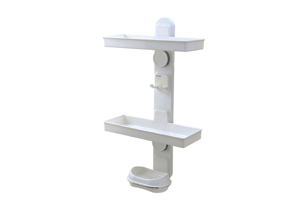 Two-Tier Suction Wall Mount Shower Rack