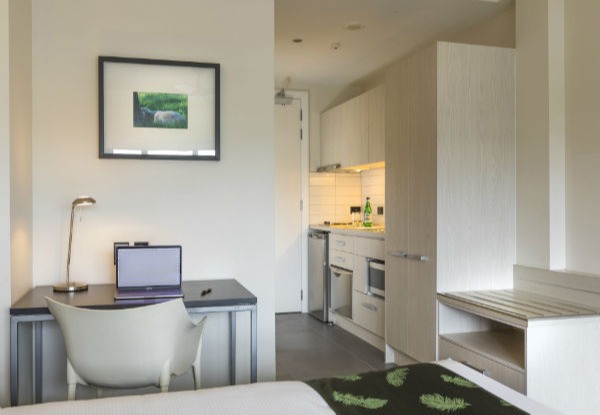 One-Night Napier Getaway in a Studio Apartment at Quest Napier - incl. WiFi , Bottle of Wine & Late Checkout - Options for a One Bedroom Suite & up to Three Nights