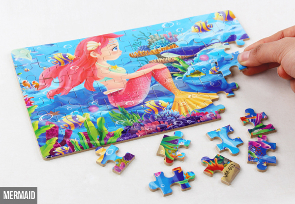 60-Piece Animated Wooden Puzzle - Four Options Available