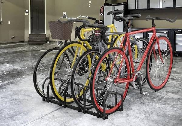 Four-Bike Floor Parking Rack