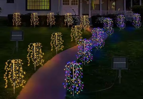 Outdoor Solar Artificial Plant LED String Light