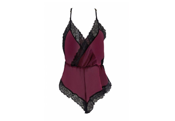 Sheer Bliss Romper Burgundy - Four Sizes Available