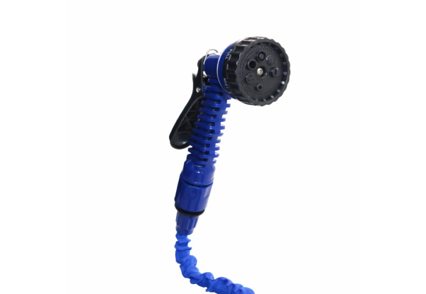 Expandable Flexible Water Hose & Spray Nozzle Attachment - Three Sizes Available