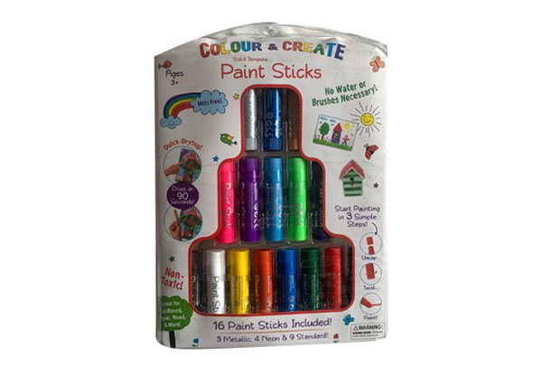 16-Pack of Colour & Create Paint Sticks
