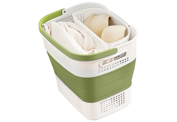 Collapsible 35L Laundry Clothes Basket - Two Colours Available