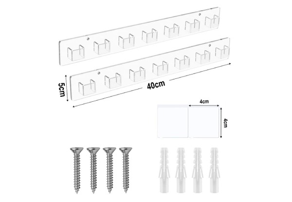 Acrylic Wall Mount Sunglasses Rack - Option for Two-Piece