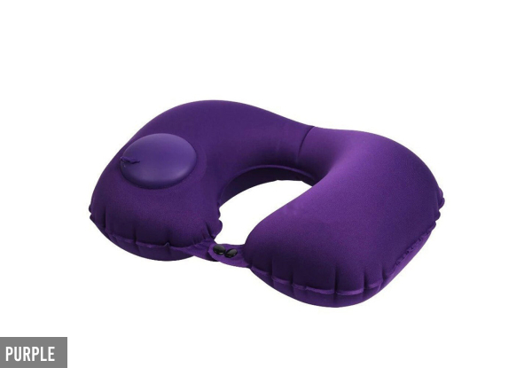U-Shaped Inflatable Neck Pillow - Seven Colours Available