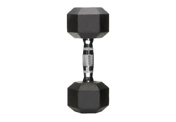 Two Rubber Encased Hex Dumbbell - Option for 5kg, 10kg, 15kg or 20kg