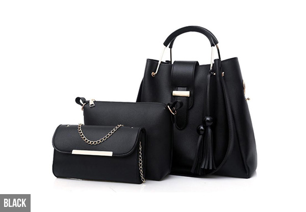 Three-Piece Bucket Bag Set - Five Colours Available with Free Delivery