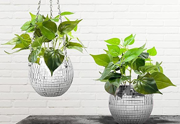 Disco Ball Hanging Planter - Two Sizes Available & Option for Two-Pack