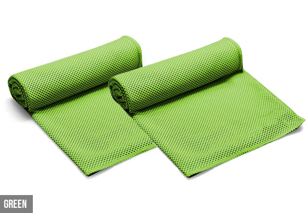 Two-Pack Cooling Gym Towels - Four Colours Available with Free Delivery