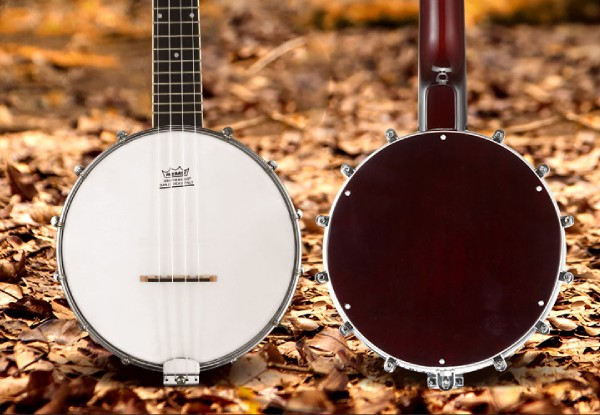 Melodic Four-String Banjo Music Instrument for Beginner with Picks & Frets