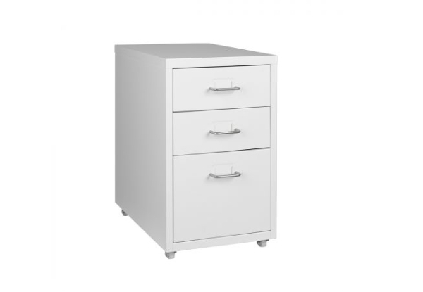 Three-Drawer Steel Filing Cabinet - Three Colours Available