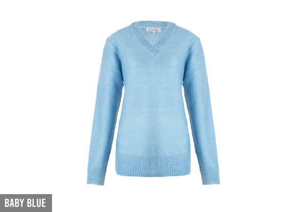 Knitwear World V-Neck Pullover Knit - Available in Three Colours & Four Sizes