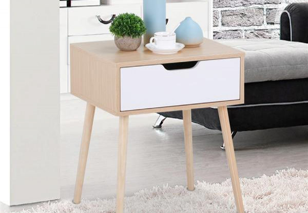 Two-Piece Bedside Nightstand Table - Two Colours Available