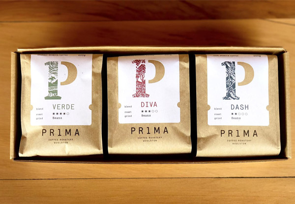 Three Wise Blends Prima Roastery Coffee in Compostable Packaging - Two Options Available