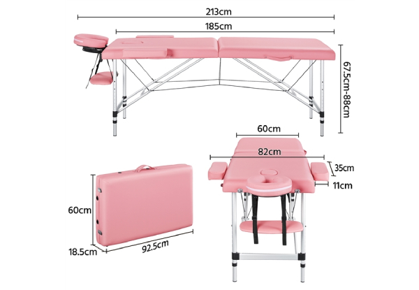 Adjustable Massage Table - Two Colours Available