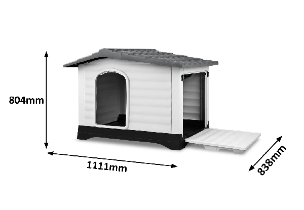 Dog House with Corrugated Roof - Available in Three Colours & Option with Side Door