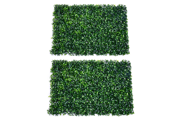 Two-Pack of 40x60cm Artificial Grass Wall Panel - Option for Four-Pack
