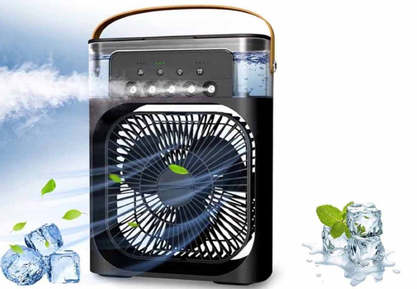 Mini Desk Fan & Air Mist with Three Speeds & 500ML Water Tank - Two Colours Available