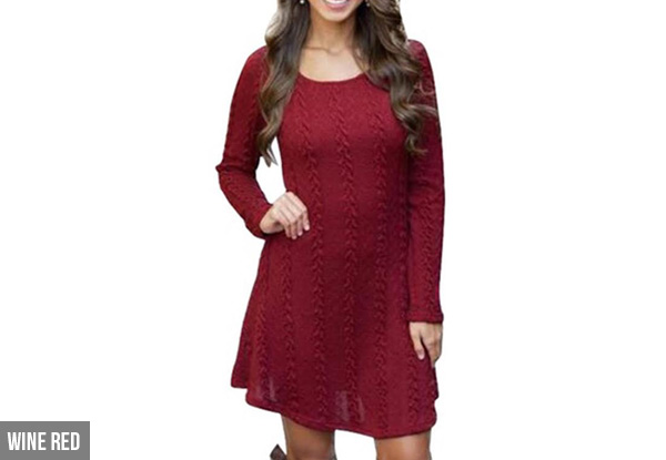 Knit Sweater Dress -  Five Sizes & Five Colours Available with Free Delivery