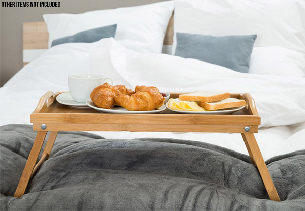 Folding Wooden Bed & Breakfast Tray Table