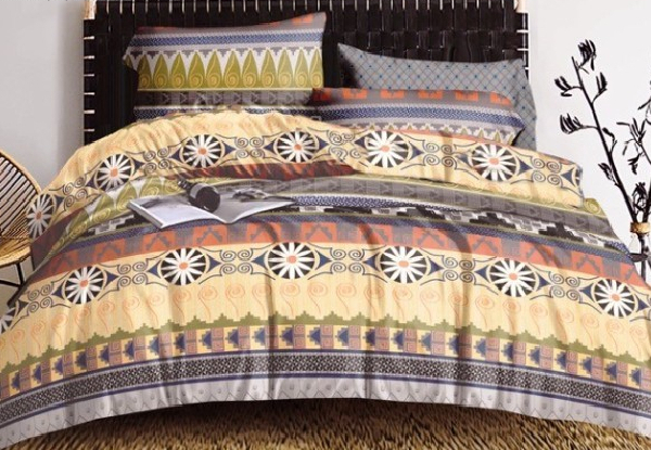 1000TC Three-Piece Reversible Pattern Duvet Cover Set - Three Sizes Available