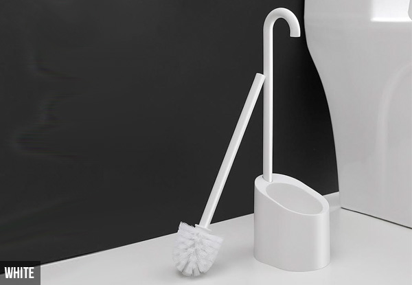 Magnetic Toilet Bowl Brush Holder with Stand Base - Two Colours Available