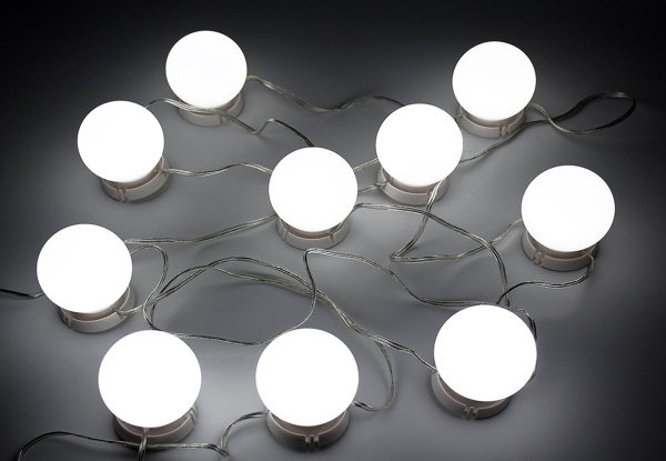 10-LED Mirror Light Bulbs Set