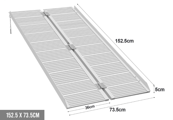 270kg Foldable Portable Wheelchair Ramp - Three Sizes Available