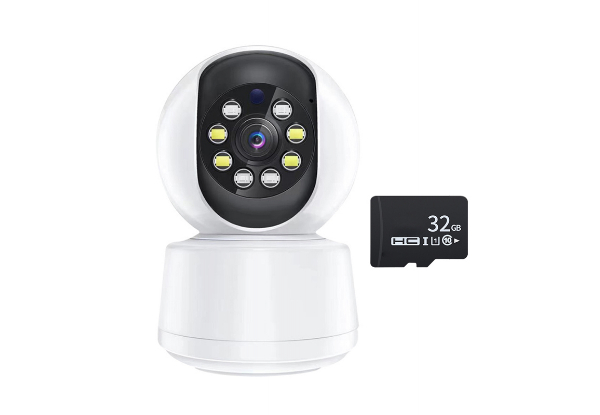 5G WiFi Home Indoor Security Camera with Night Vision & 32GB TF Card