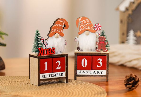 Portable Santa Design Christmas Calendar Ornament - Available in Two Styles & Options for Two-Pack