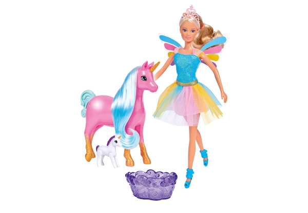 Kid's Steffi Doll with Unicorn & Baby Unicorn