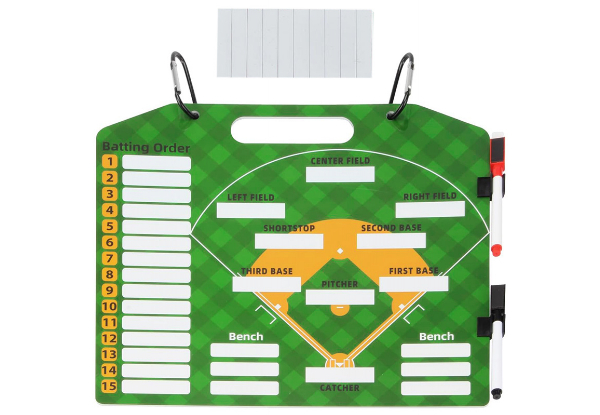 Baseball Coach Clipboard Set