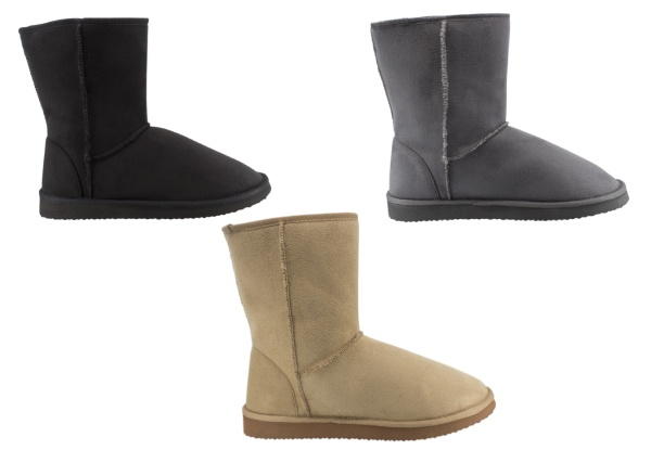 Vegan Faux Shearling Mid UGG Boot - Three Colours & Seven Sizes Available