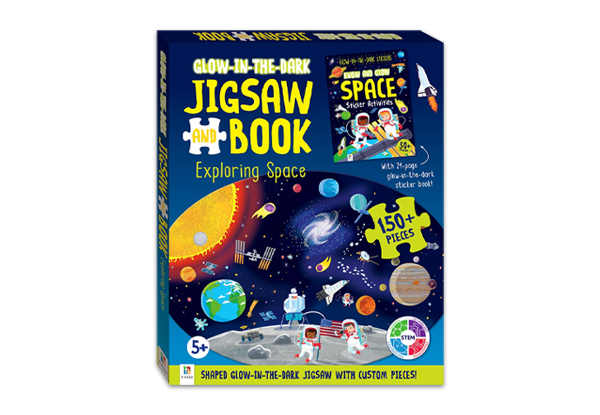 Glow-in-the-Dark Exploring Space Jigsaw & Book