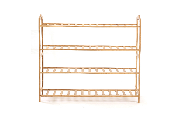 Levede Four-Tier Bamboo Shoe Rack Storage