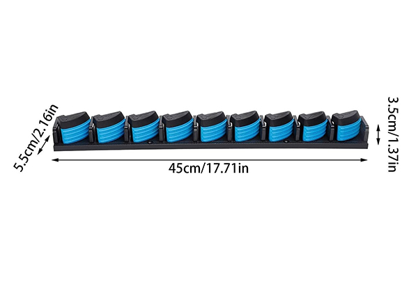 Nine Rods Vertical Wall Mounted Fishing Rack