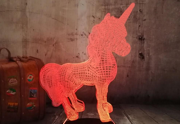 Colour-Changing 3D Unicorn or Rabbit Night Light