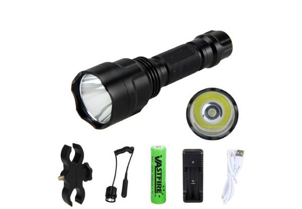 Tactical Flashlight Hunting Torch Light - Two Light Colours Available