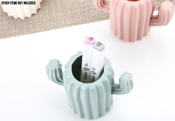 Cactus Pen Holder - Three Colours & Option for Two-Pack Available