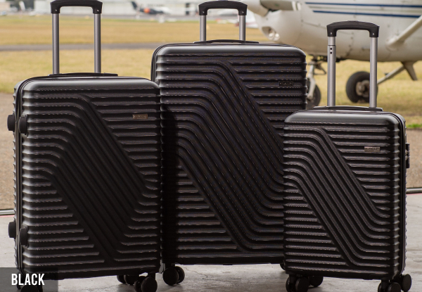 Three-Piece Milano Atlantis Luggage Set - Four Colours Available