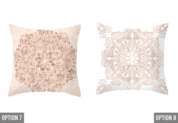 Rose Gold Cushion Cover 45x45cm - Available in Ten Options