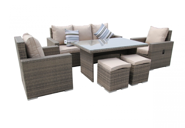 Ealing Outdoor Furniture Six-Piece Set with Reclining Chairs - Two Colours Available