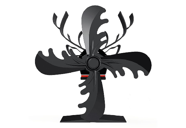 Four-Blade Heat-Powered Fireplace Fan - Option for Two-Pack