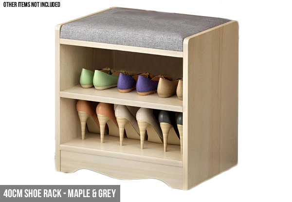 Shoe Rack Bench - Two Sizes & Colours Available